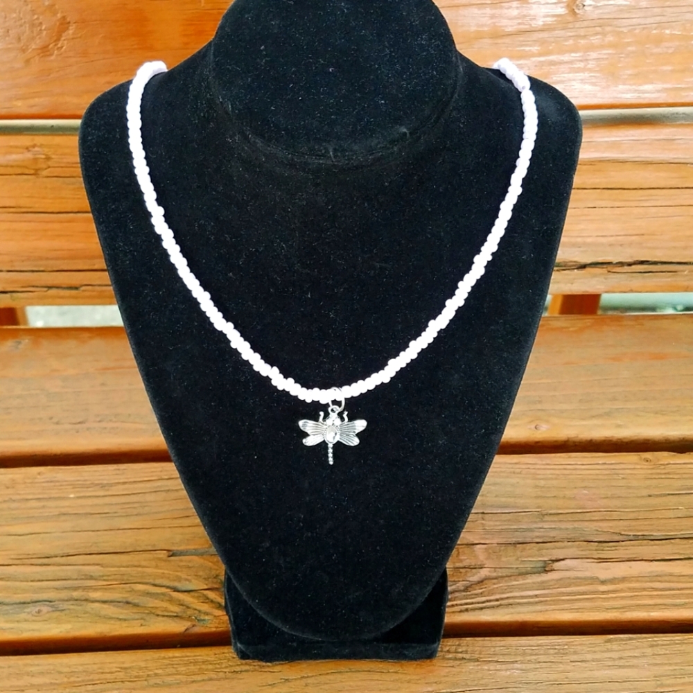 Lavender Dragonfly Necklace